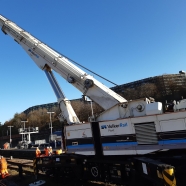Kirow crane lifting in Sheffield
