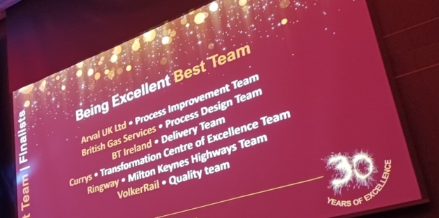 screen showing an awards event