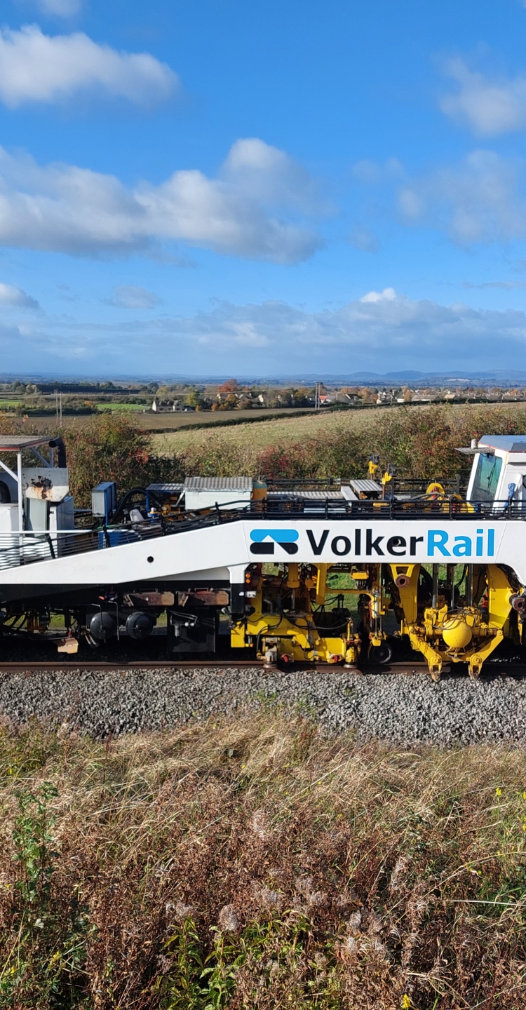 A Beaver tamper tamping track