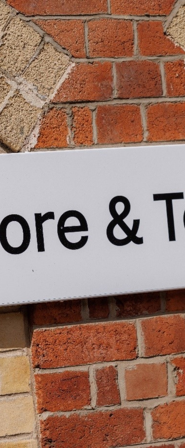 A picture of the Dore & Totley train station sign
