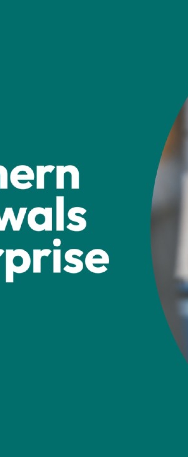 brand logo and women staring up in PPE