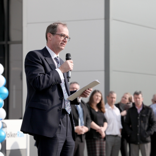 steve cocliff presenting new office opening