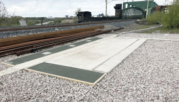 A picture of a base on rail