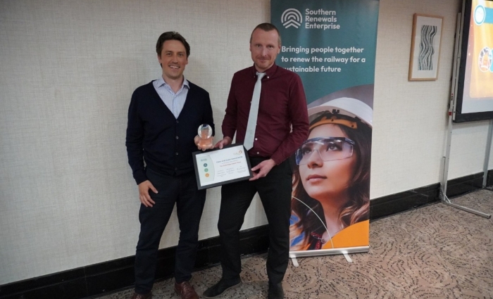 picture of david getting the award