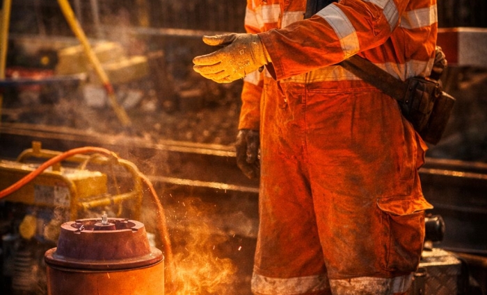 Welding at Croydon tram