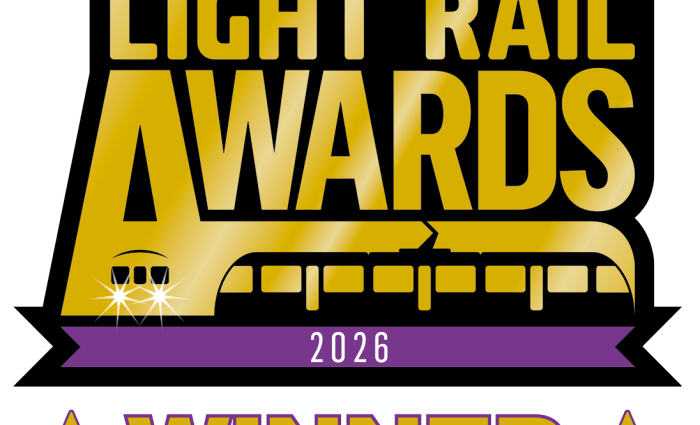 The global light rail awards winning logo