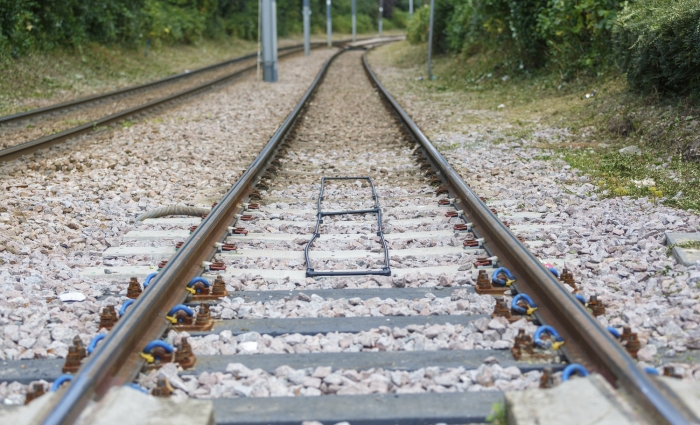 Picture of plain line tram tracks at Croydon