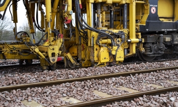 Close up of a Matisa tamper