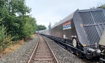 Derailed wagons