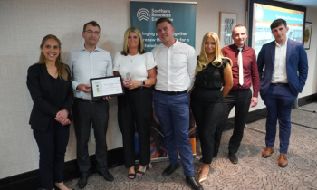 picture of the Tonbridge team getting the award