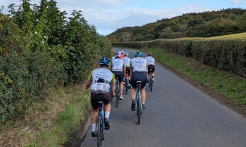 cyclists on the road
