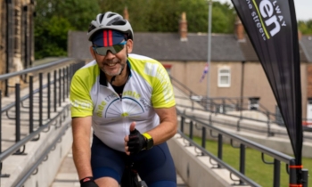 cyclist finishing the race