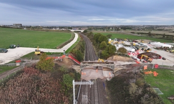 the TRU East Alliance successfully lifted away Crawshaw Woods Bridge - a 200 year old, cast-iron railway bridge 