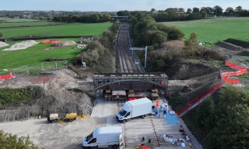 the TRU East Alliance successfully lifted away Crawshaw Woods Bridge - a 200 year old, cast-iron railway bridge 