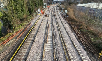 aerial of track renewal