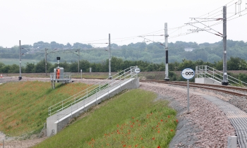 Overhead line and signalling work at Hitchin