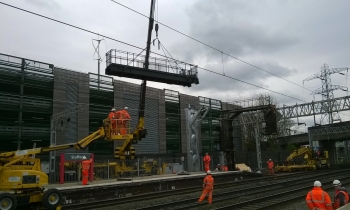 Gantry going in at Stafford station.jpg
