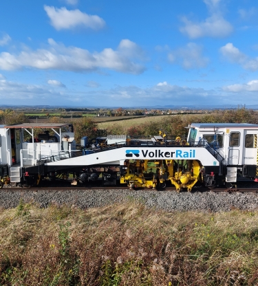 A Beaver tamper tamping track
