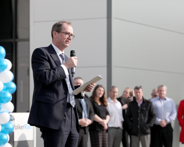 steve cocliff presenting new office opening