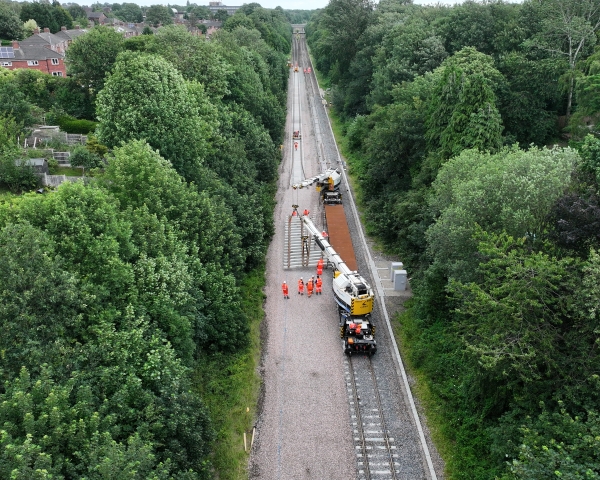 Low Carbon Track Renewal Cross Gates using kirow cranes