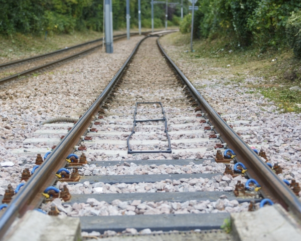 Picture of plain line tram tracks at Croydon