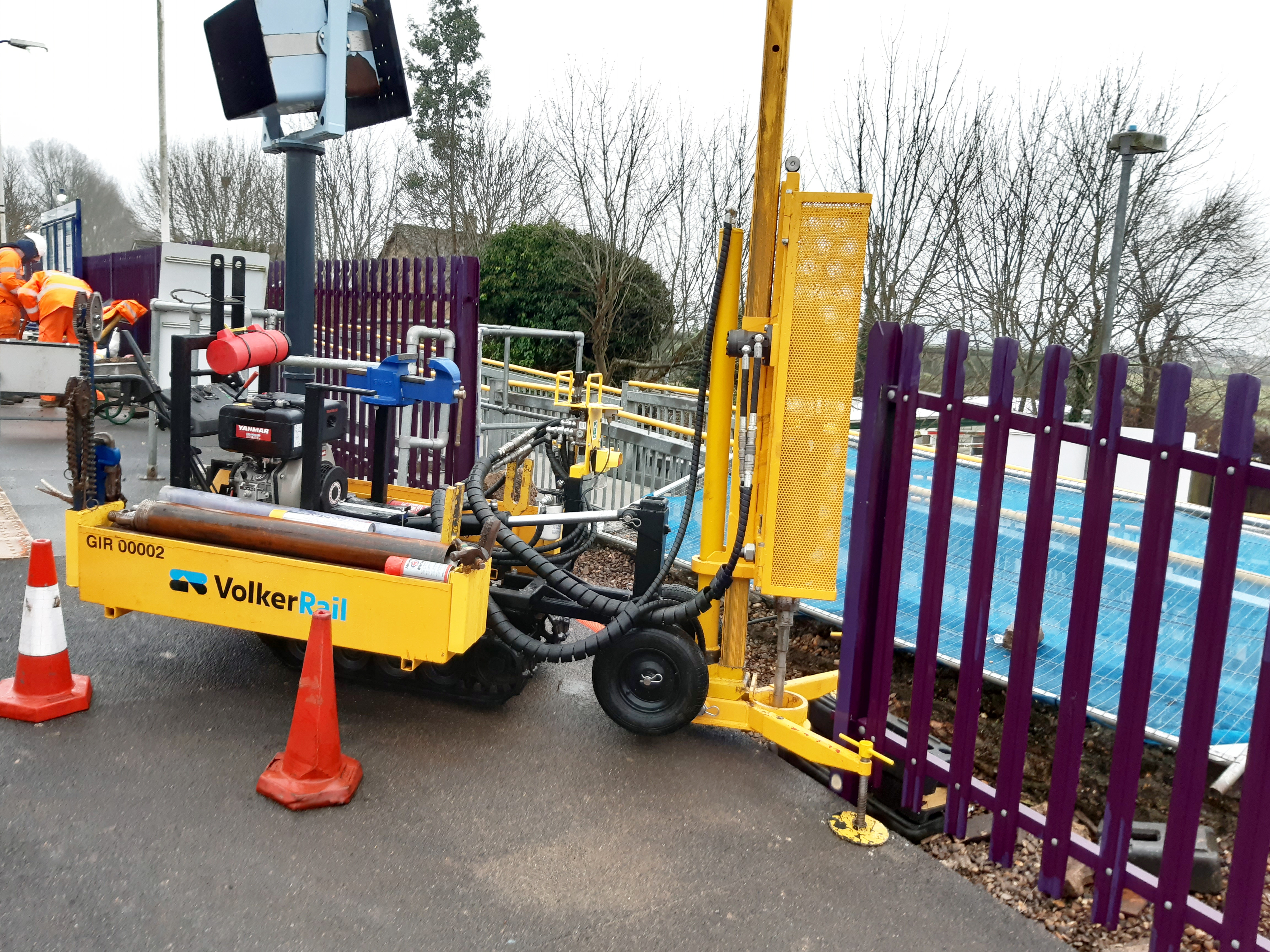 VolkerRail using ground investigation machines to investigate structure