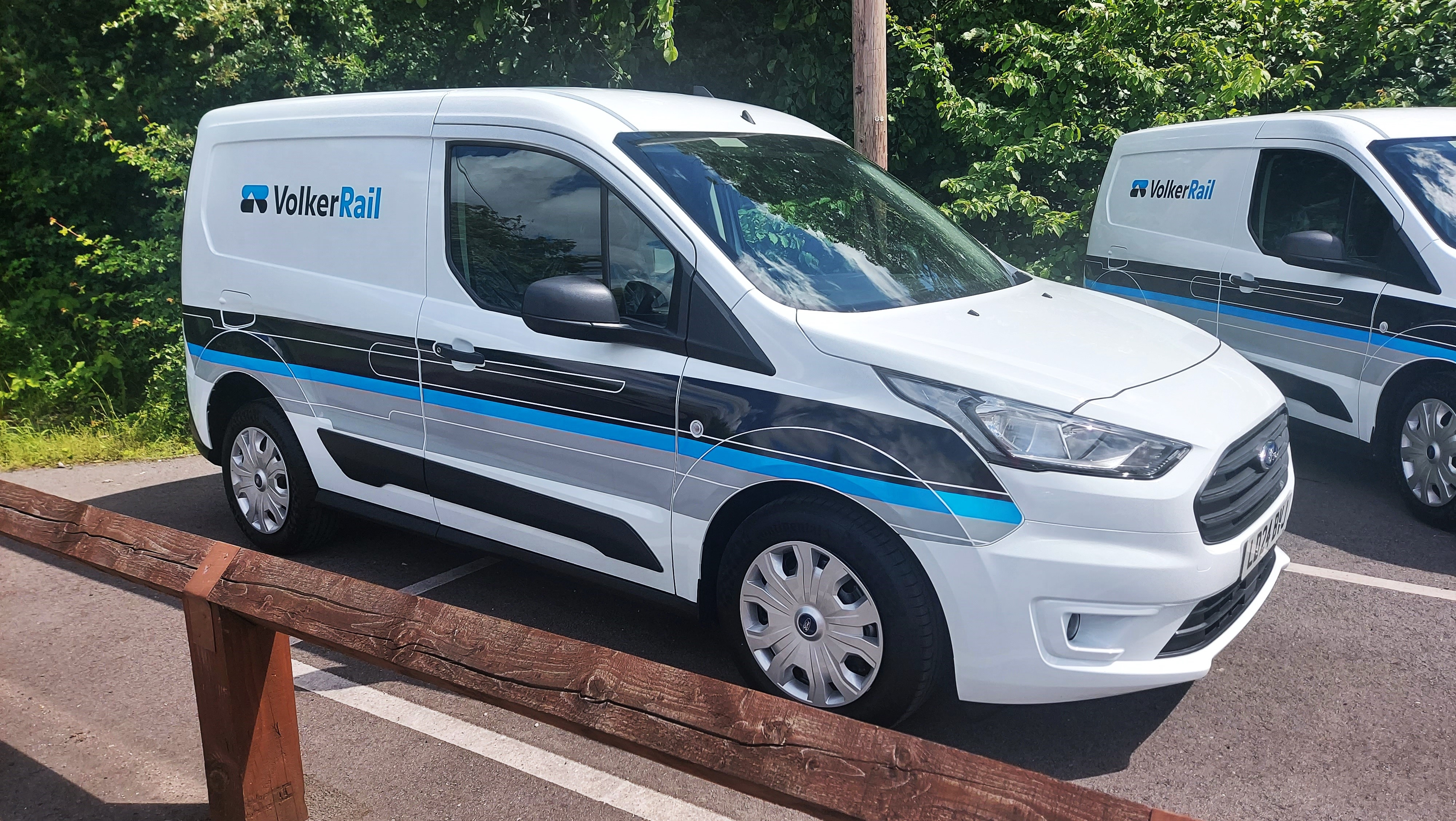 row of new VolkerRail work vans