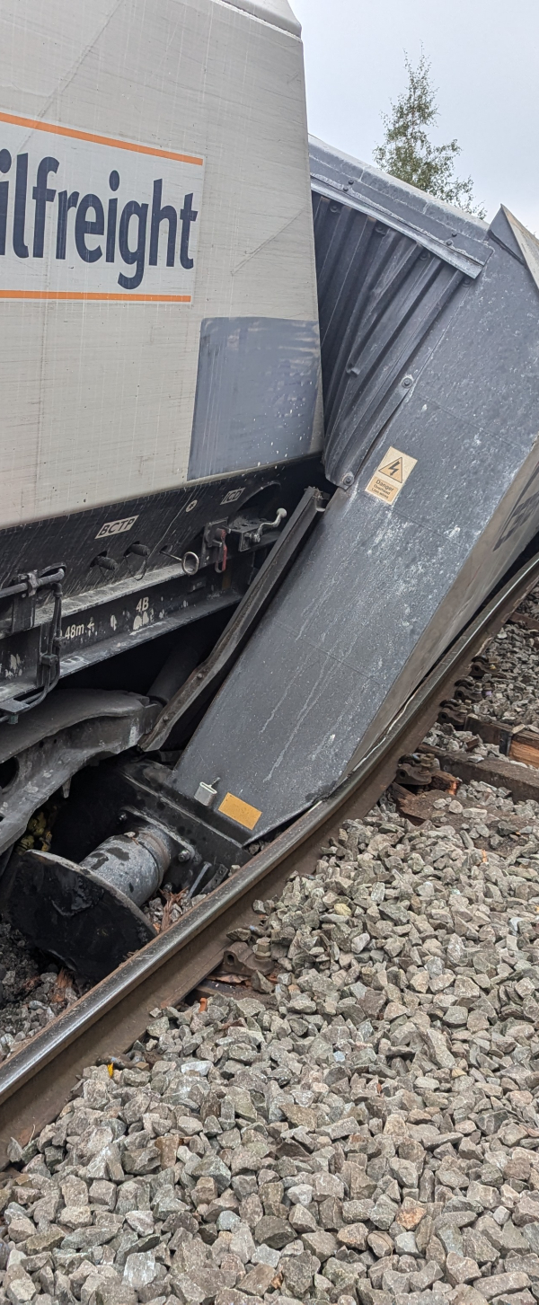 Derailed wagons