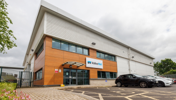 image of VolkerRail office with car outside and blue sky