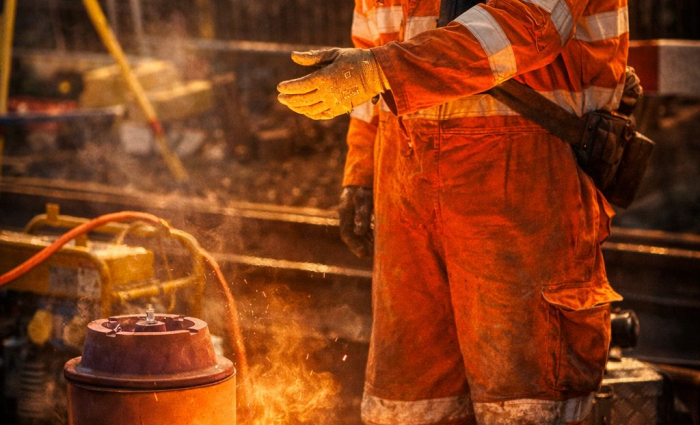Welding at Croydon tram