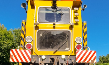 A Beaver tamper tamping track