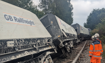 Derailed wagons