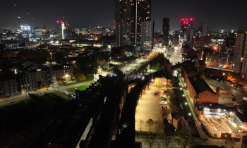 Areal shot of Castle Junction Manchester