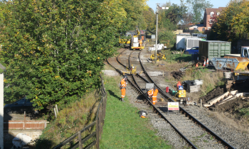 volunteering work at Bedale Station