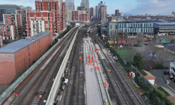 aerial of track renewal