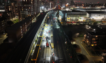 aerial of track renewal
