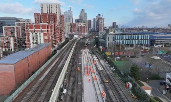 aerial of track renewal