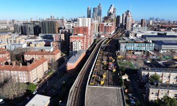 aerial of track renewal