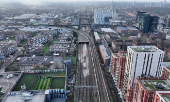 aerial of track renewal