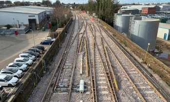 aerial of track renewal