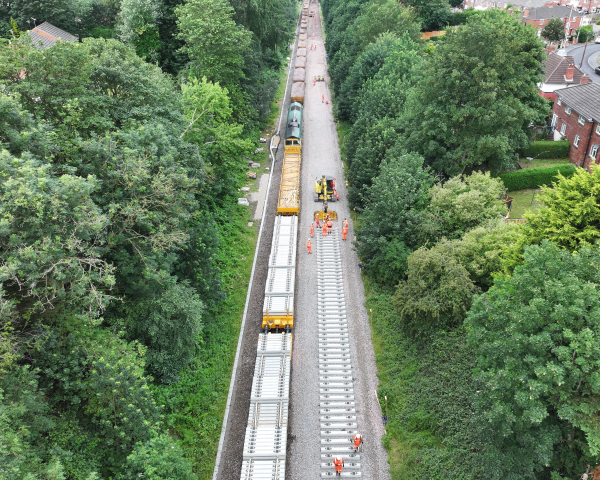 Kirow cranes installing low carbon track at Cross Gates
