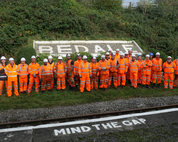 Group of volunteers at Bedale station