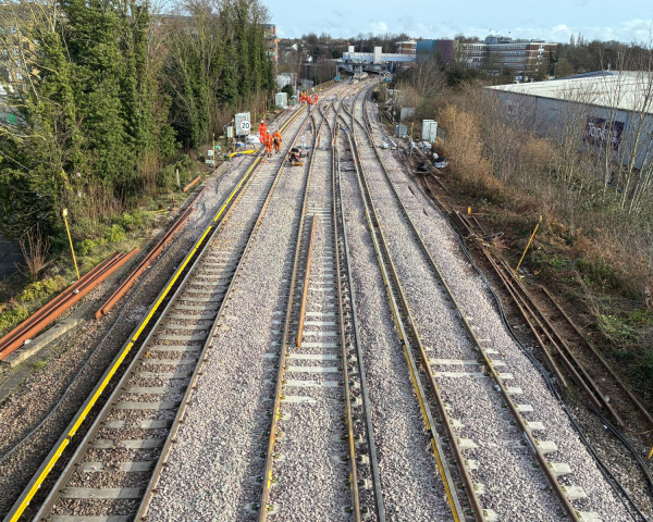 aerial of track renewal